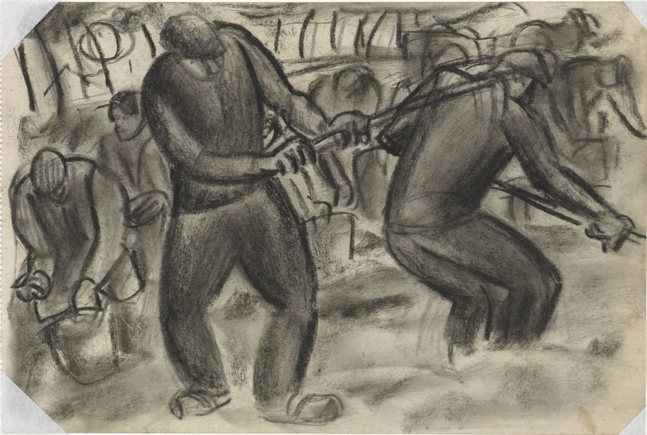 Kartoffelernter auf dem Feld von Leo Gestel