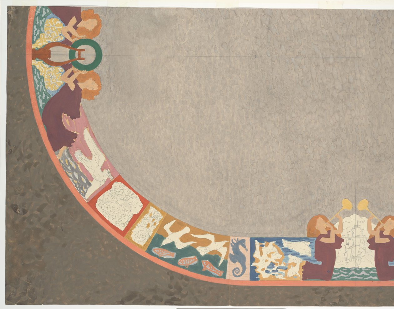 Entwurf Teil Teppich von Leo Gestel