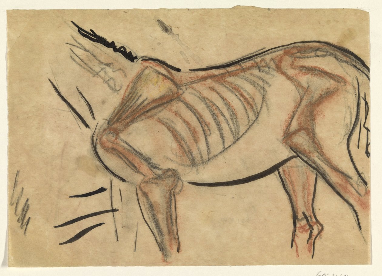 Skelett eines Pferdes von Leo Gestel