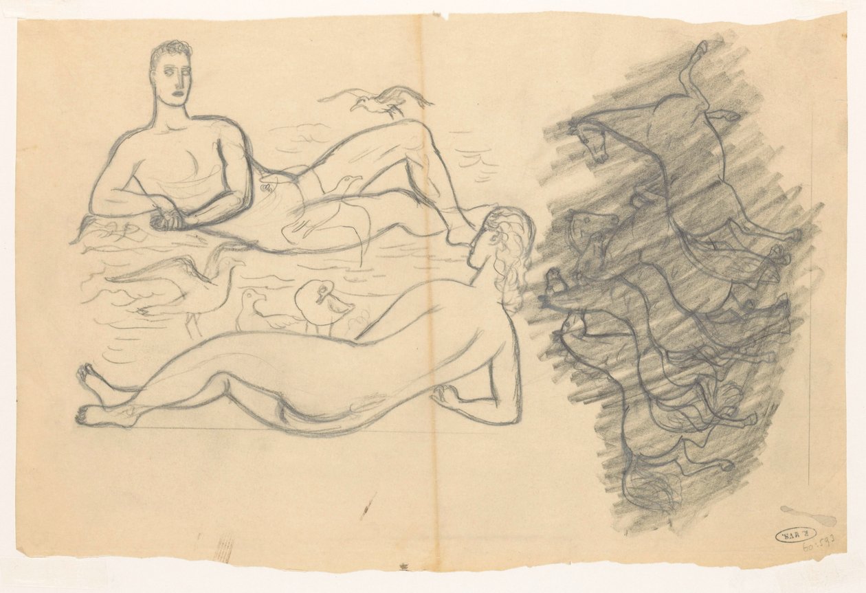 Fünf Pferde von Leo Gestel