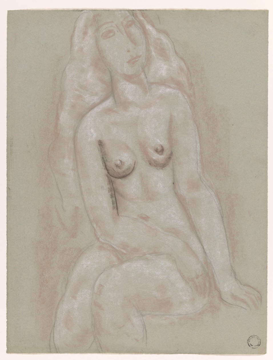 Sitzender weiblicher Akt von Leo Gestel