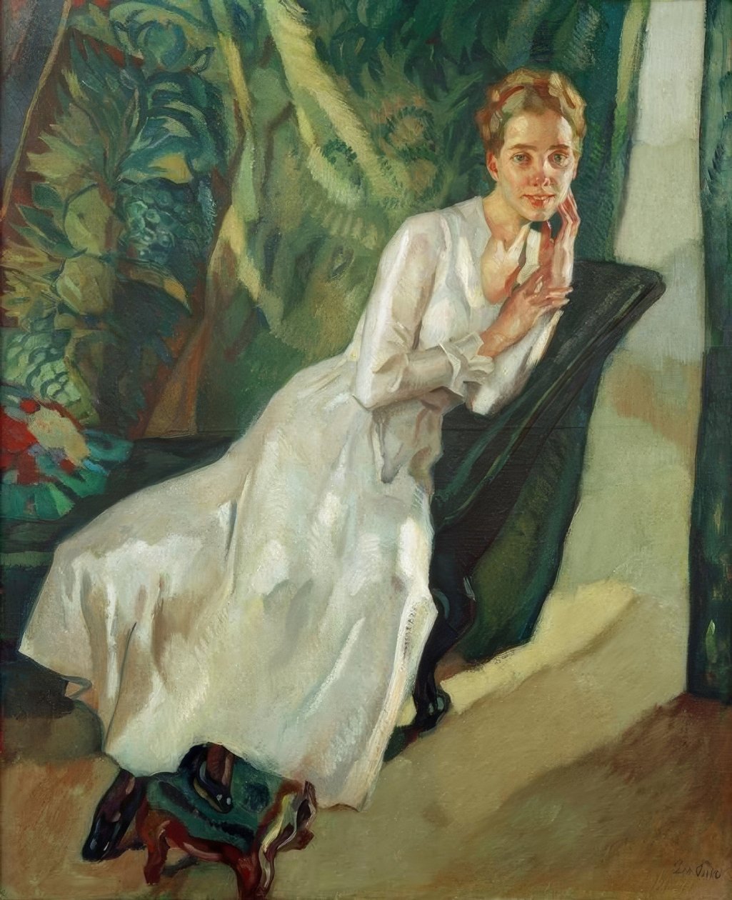 Bildnis Frau Halseband von Leo Putz