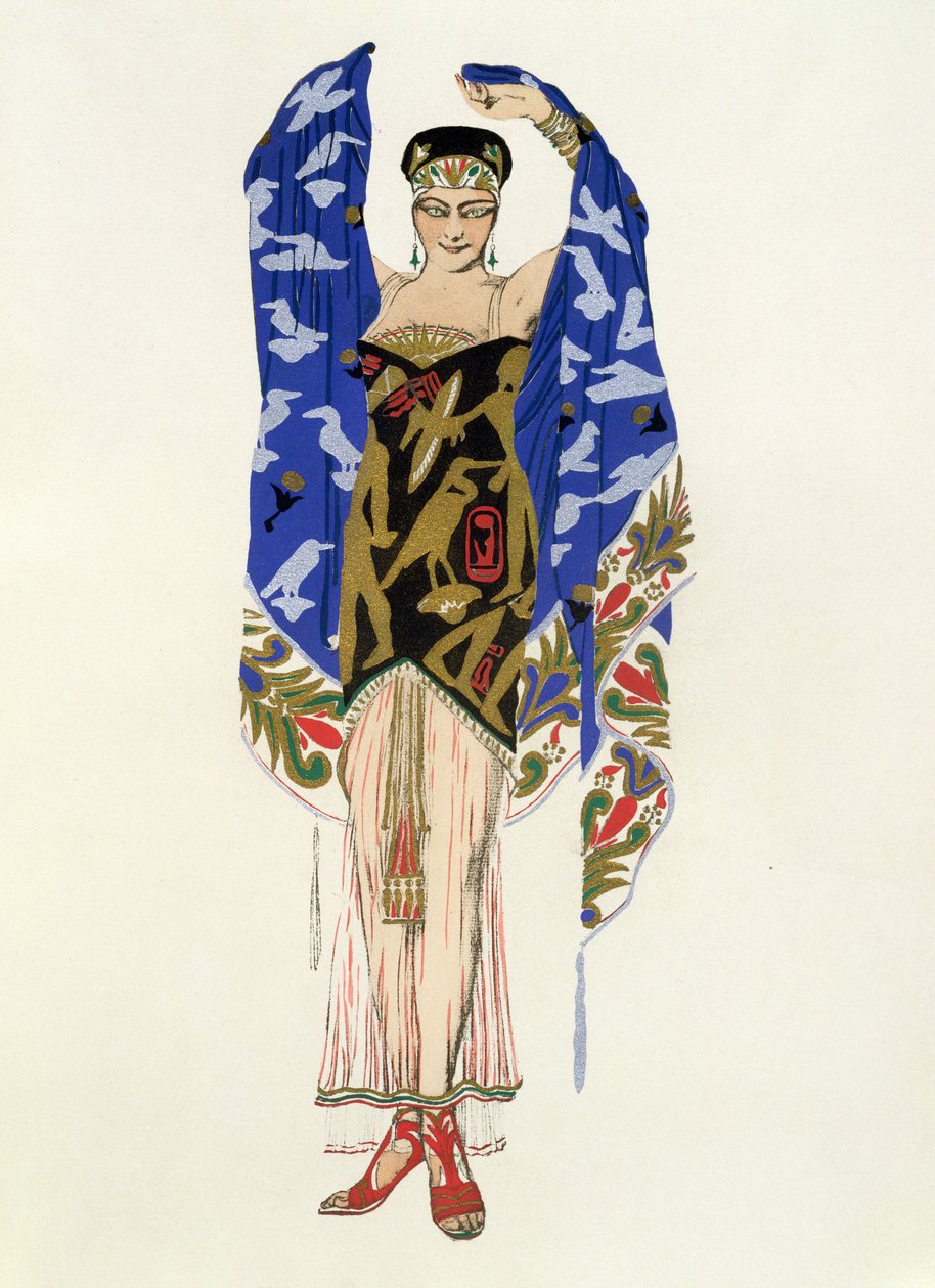Kostümentwurf für ein tanzendes Mädchen von Leon Bakst