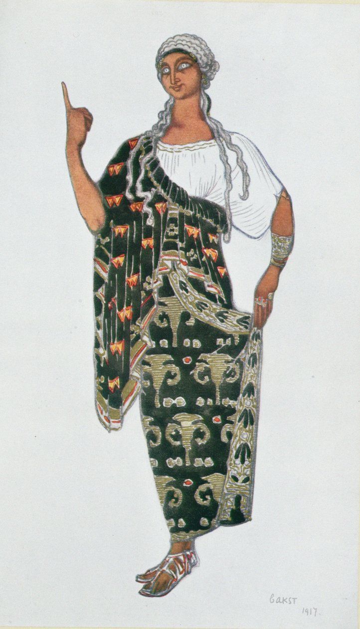 Kostümentwurf aus Phedre, 1917 von Leon Bakst