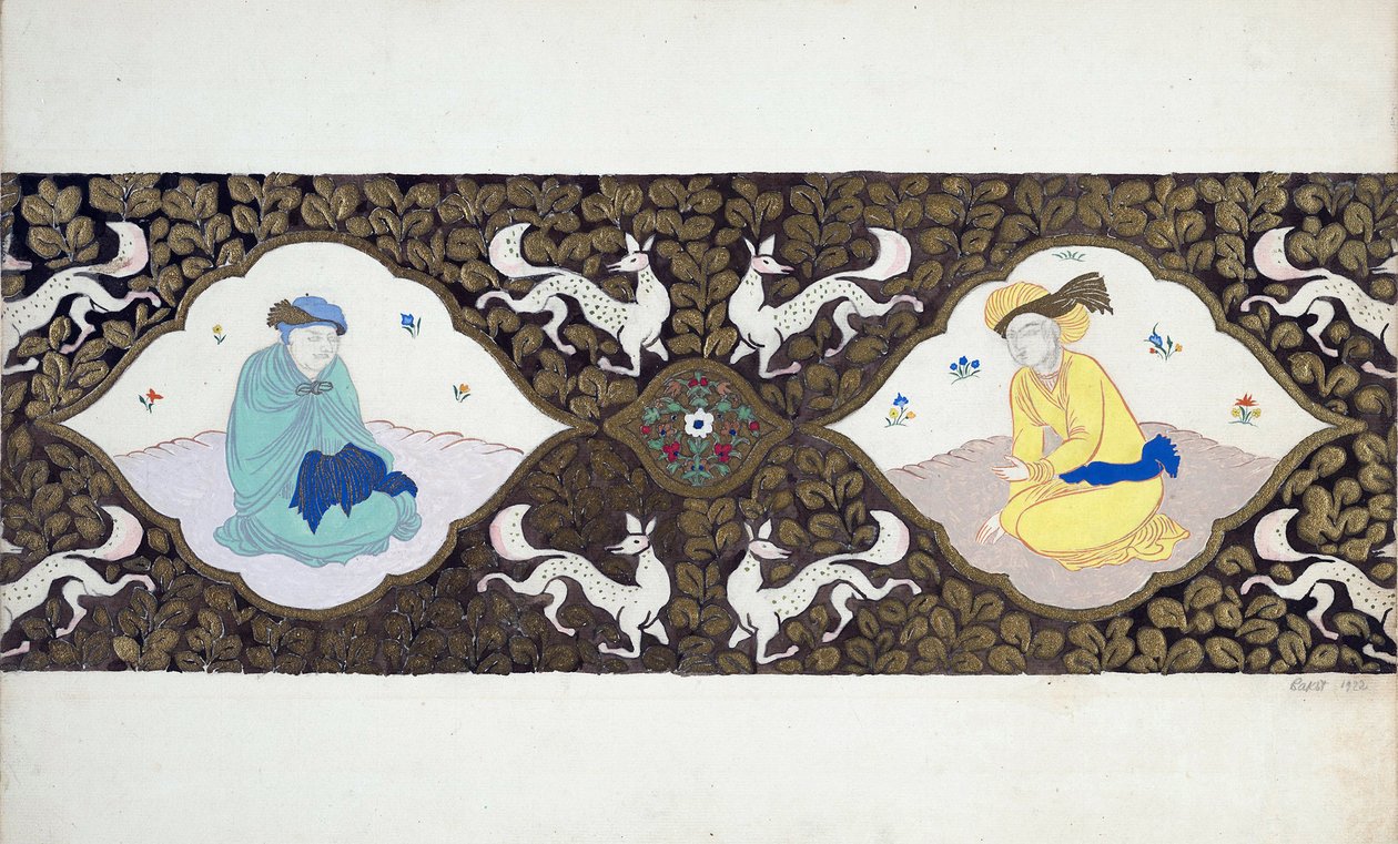 Vorbereitender Entwurf für das Ballett „Ishtar“ von Bohuslav Martinu von Leon Bakst