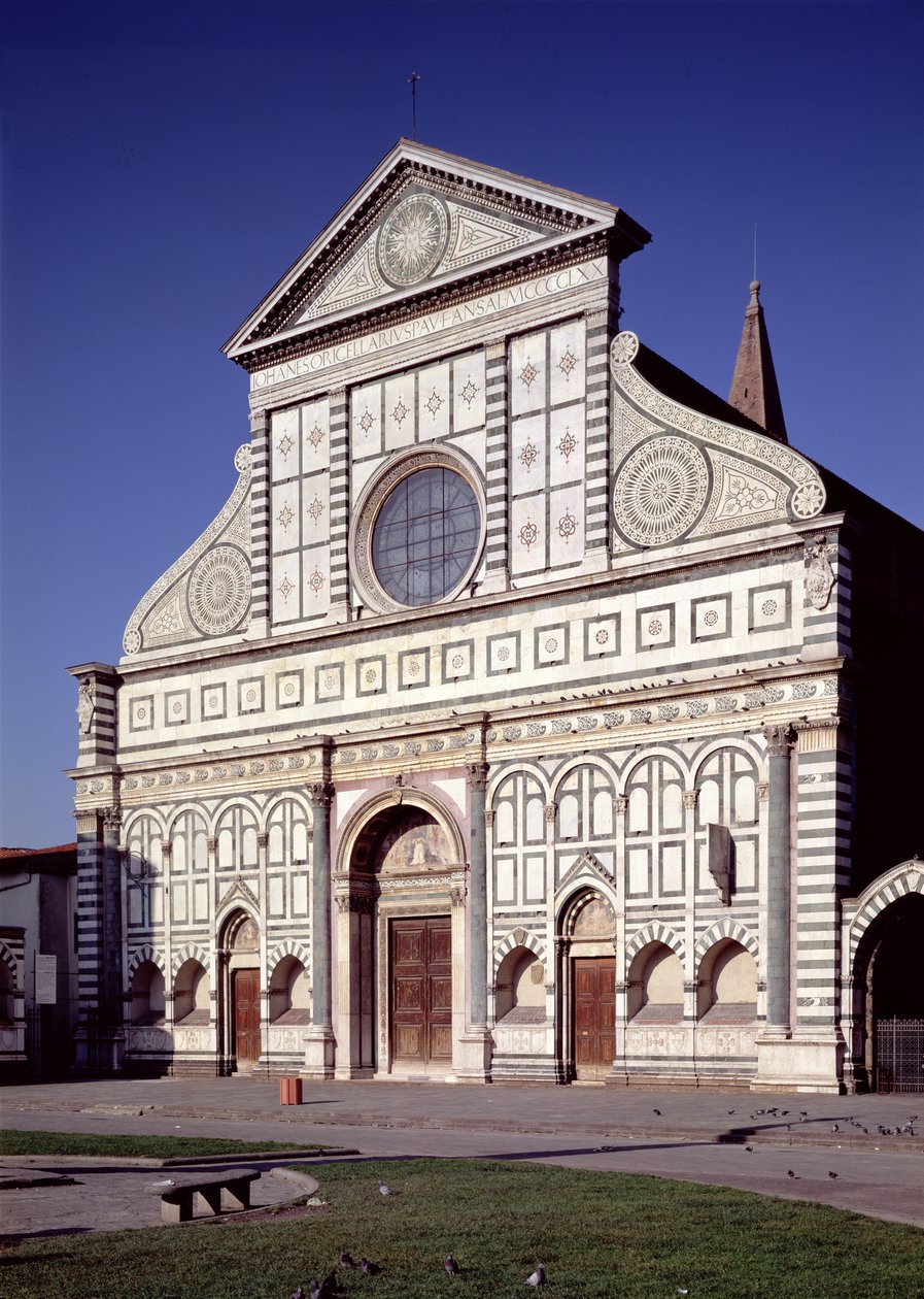 Ansicht der Fassade, ca. 1456-70 von Leon Battista Alberti