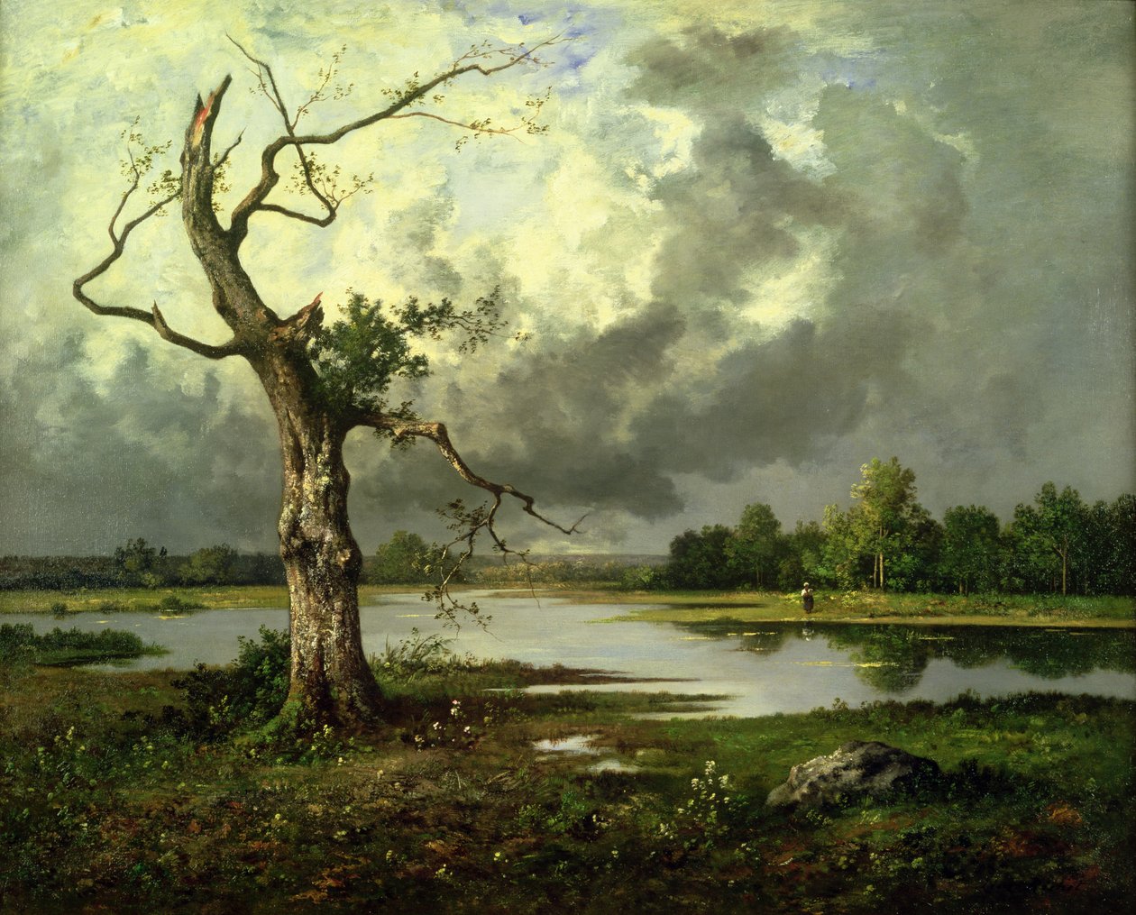 Französische Flusslandschaft von Leon Richet