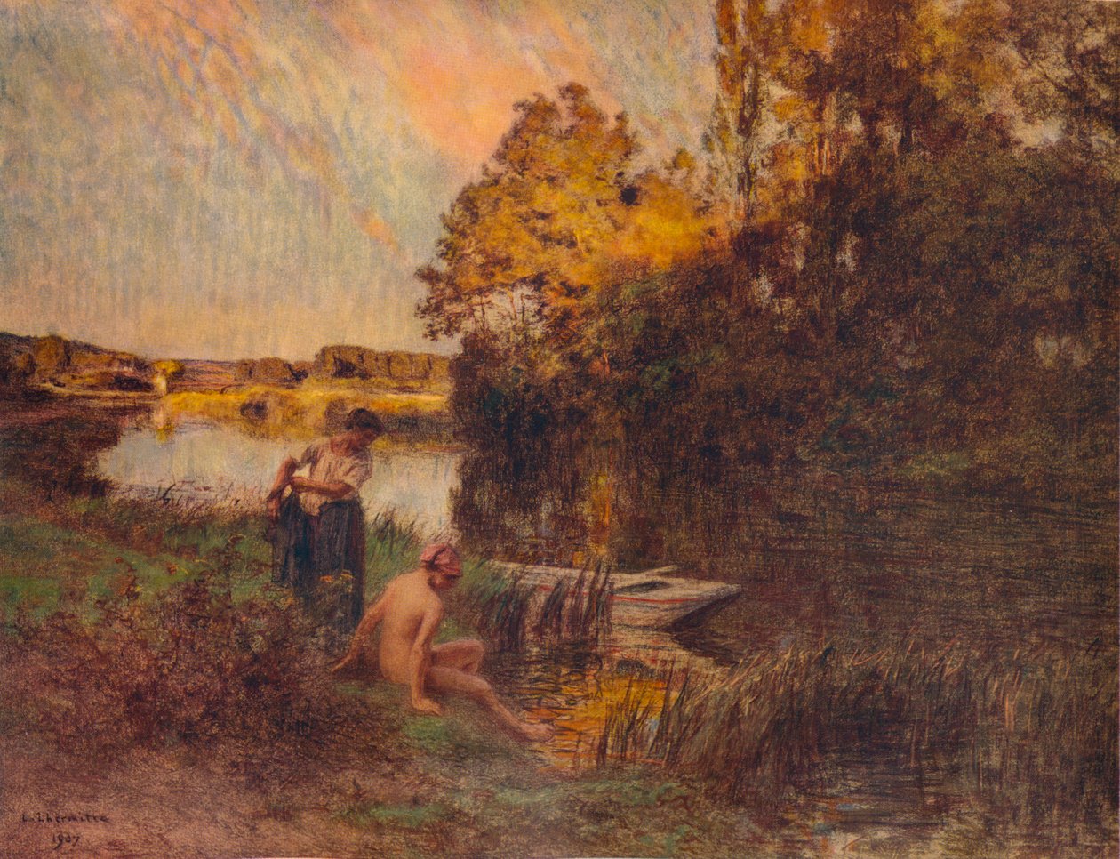 Die Badende von Leon Augustin Lhermitte