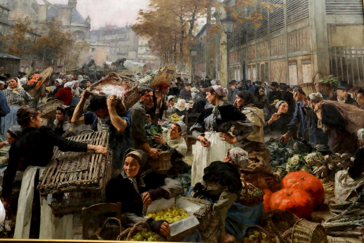 Les Halles von Leon Augustin Lhermitte