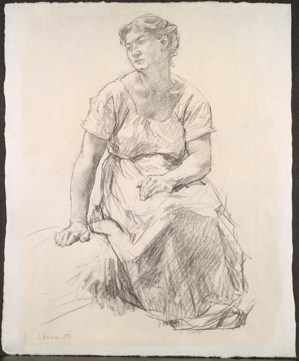 Sitzende Bäuerin, ca. 1885 von Leon Augustin Lhermitte