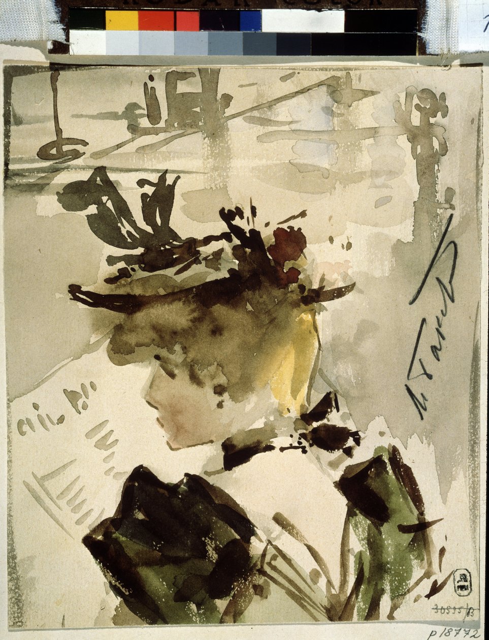 Eine Frau beim Lesen von Leon Bakst
