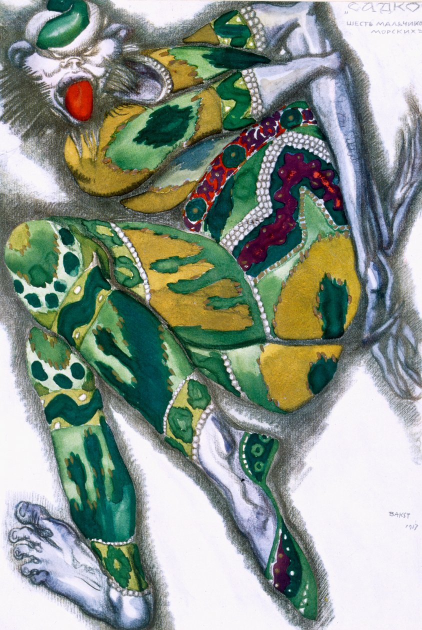 Kostümentwurf für Seefenfel, aus Sadko von Leon Bakst