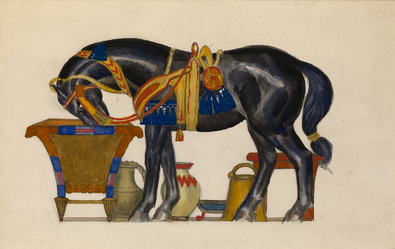 Pferd tränken von Leon Bakst