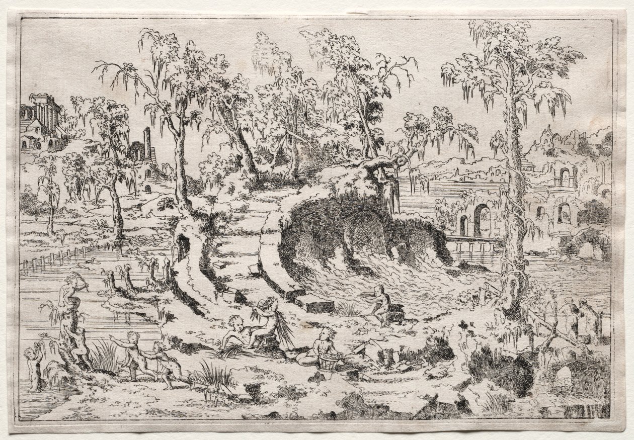 Landschaft mit Putti von Leon Davent