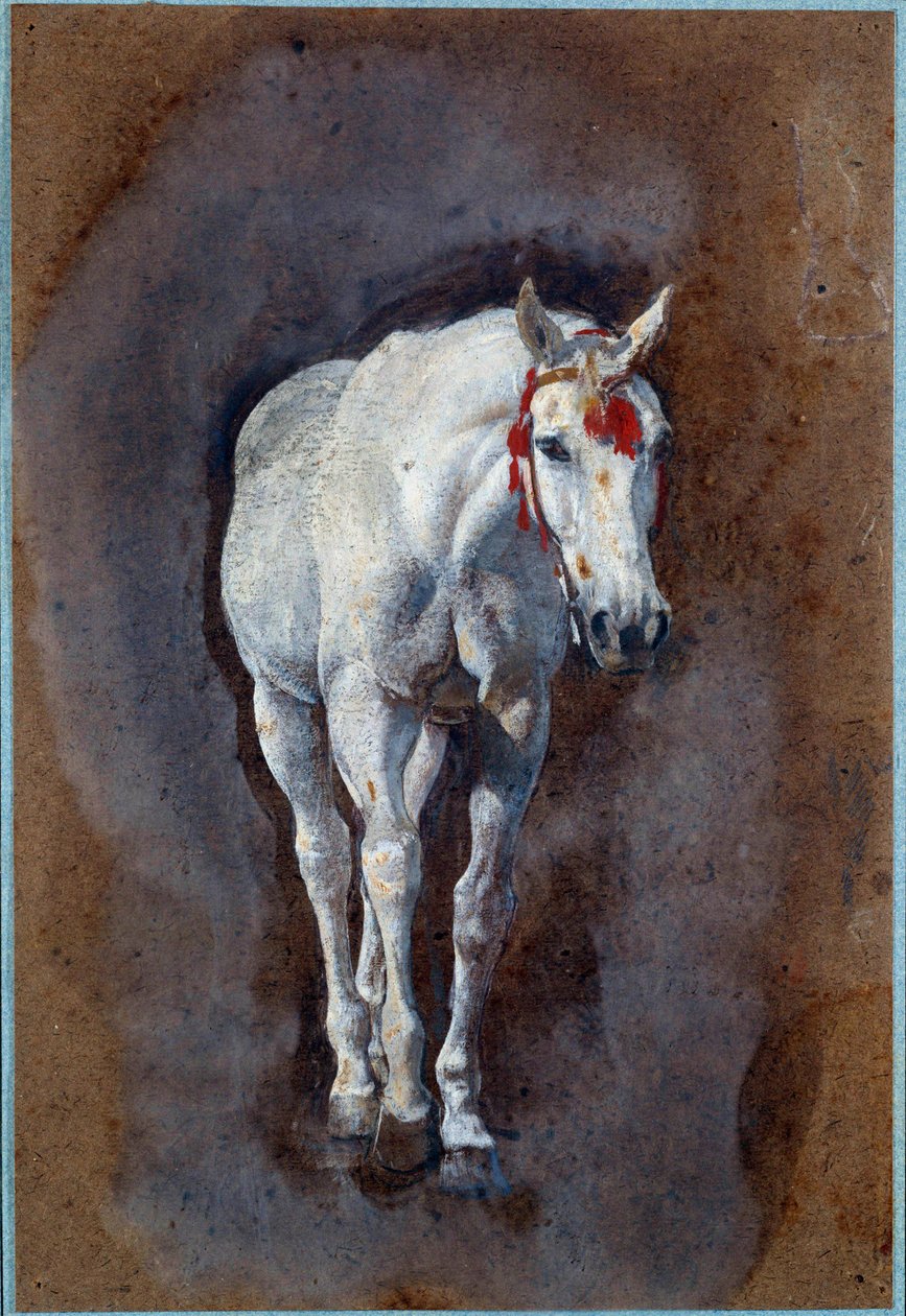 Ein Pferd (Zeichnung) von Leon Joseph Florentin Bonnat