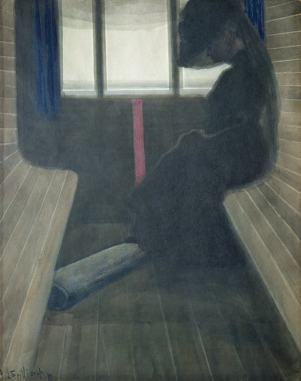 Die Frau im Zug, Die Witwe von Leon Spilliaert