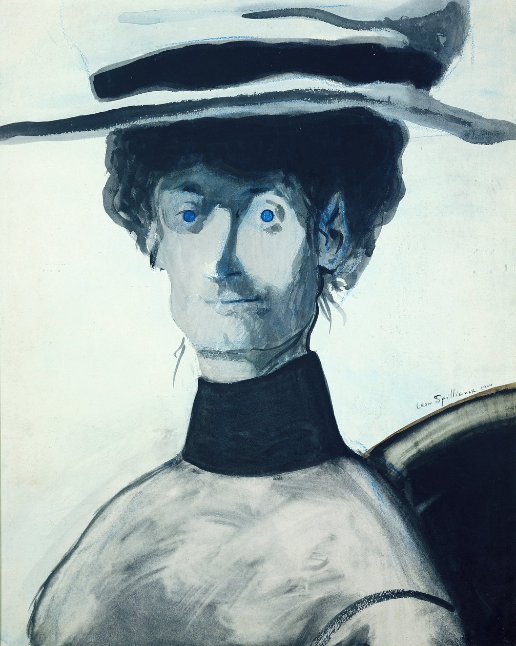 Frau mit rosa Hut von Leon Spilliaert