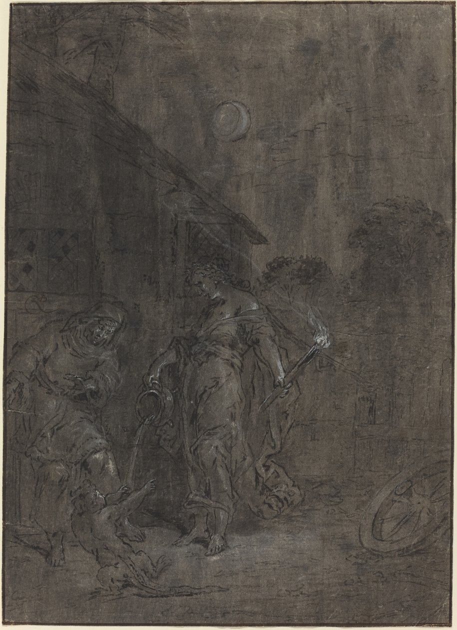 Stellio wird von Ceres in eine Eidechse verwandelt von Leonard Bramer