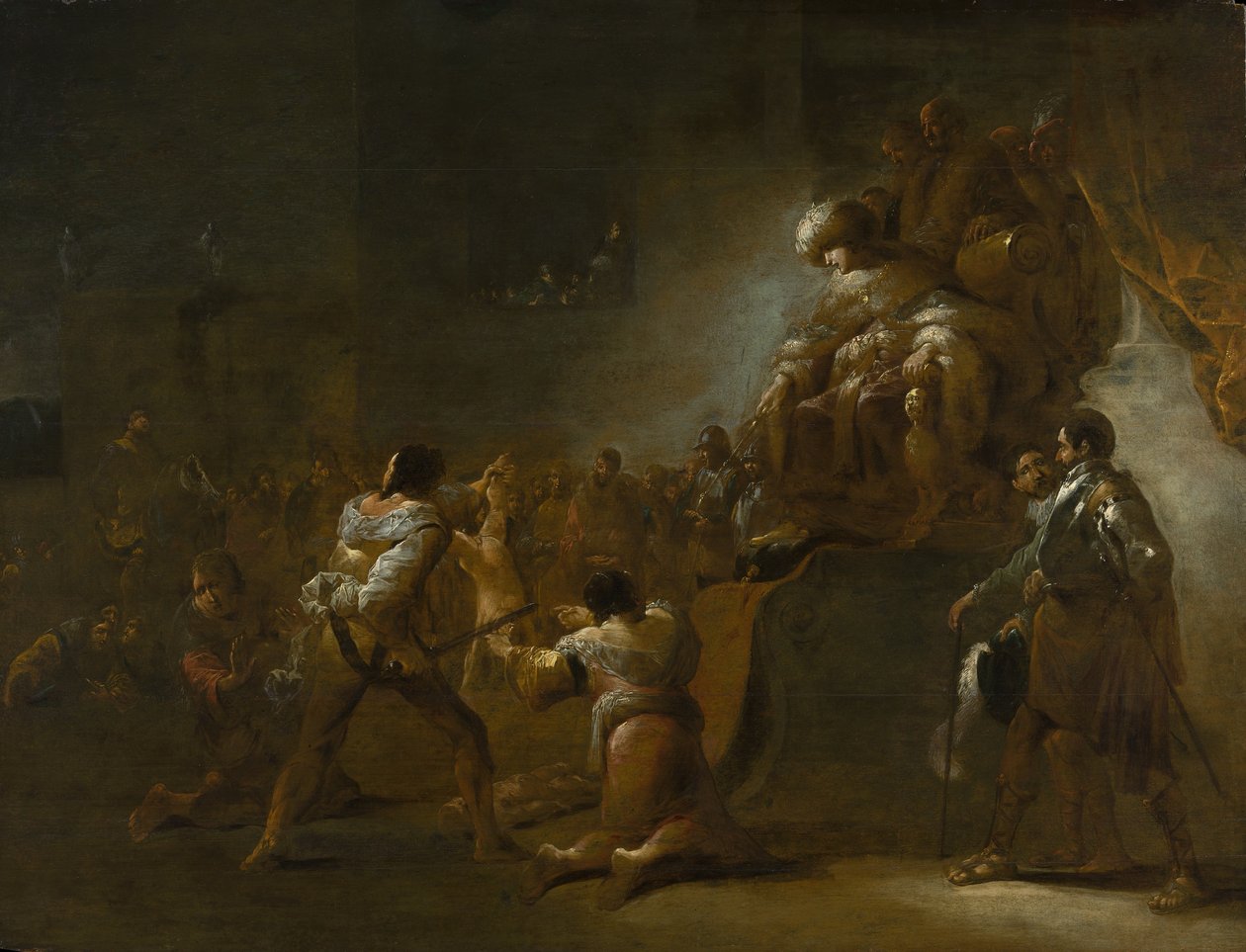 Das Urteil Salomos, 1640er von Leonard Bramer