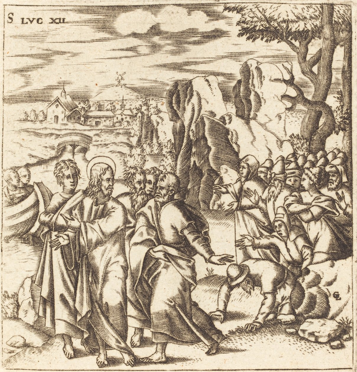 Christus lehrt die Menge von Leonard Gaultier