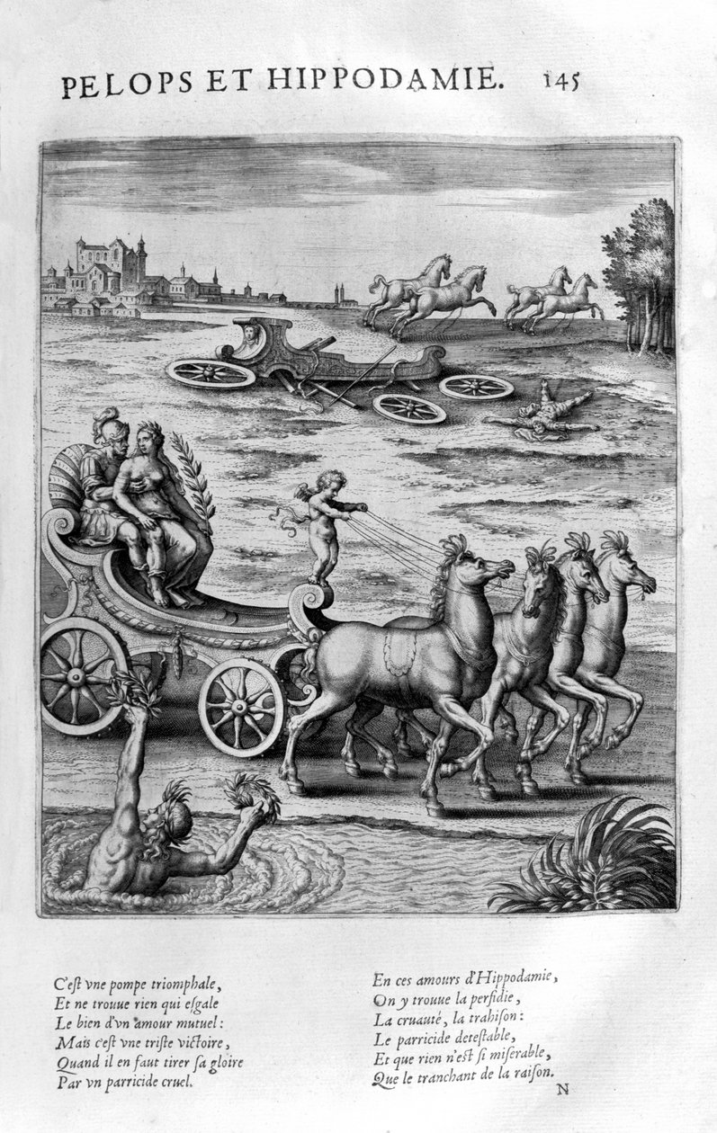 Pelops und Hippodamia, 1615 von Leonard Gaultier