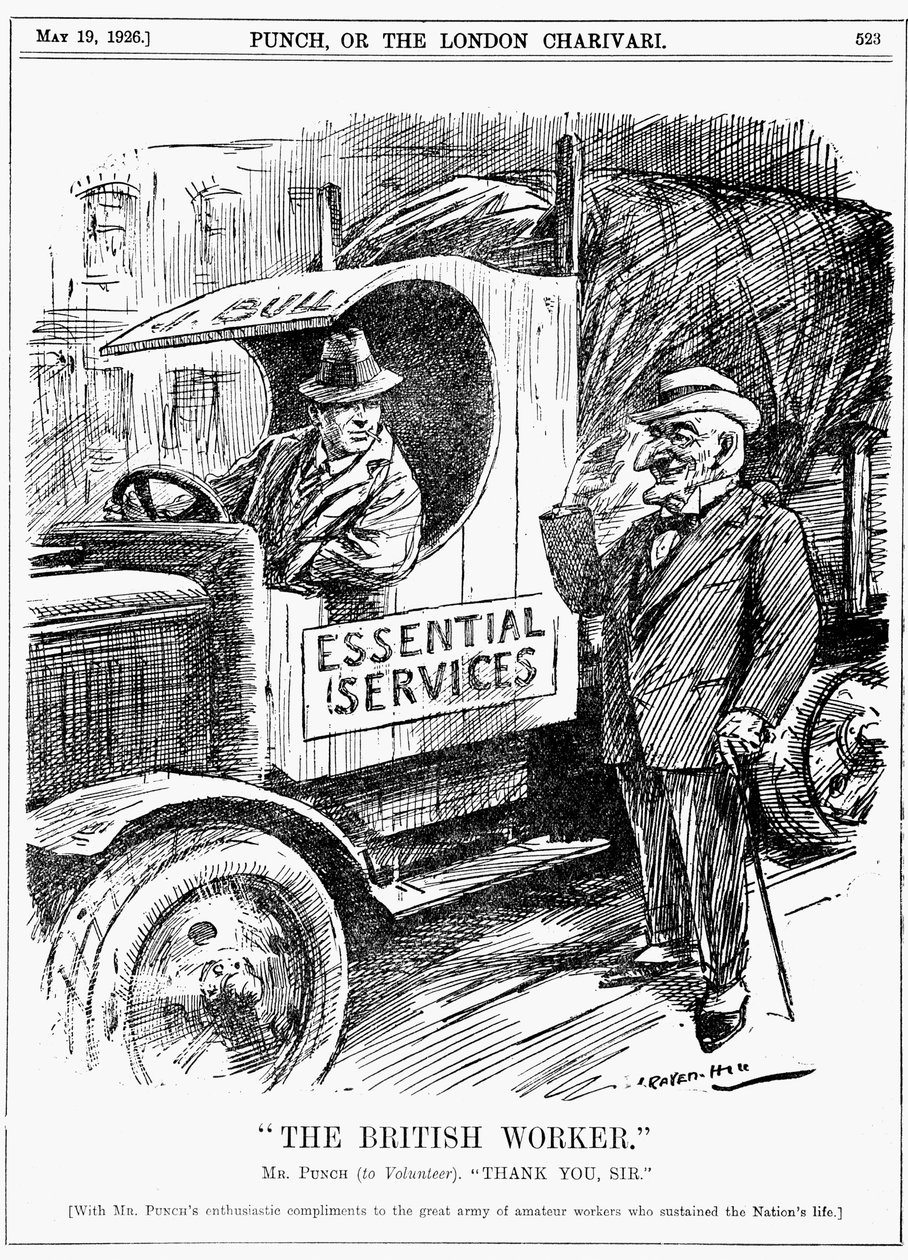 Generalstreik in Großbritannien von Leonard Raven Hill