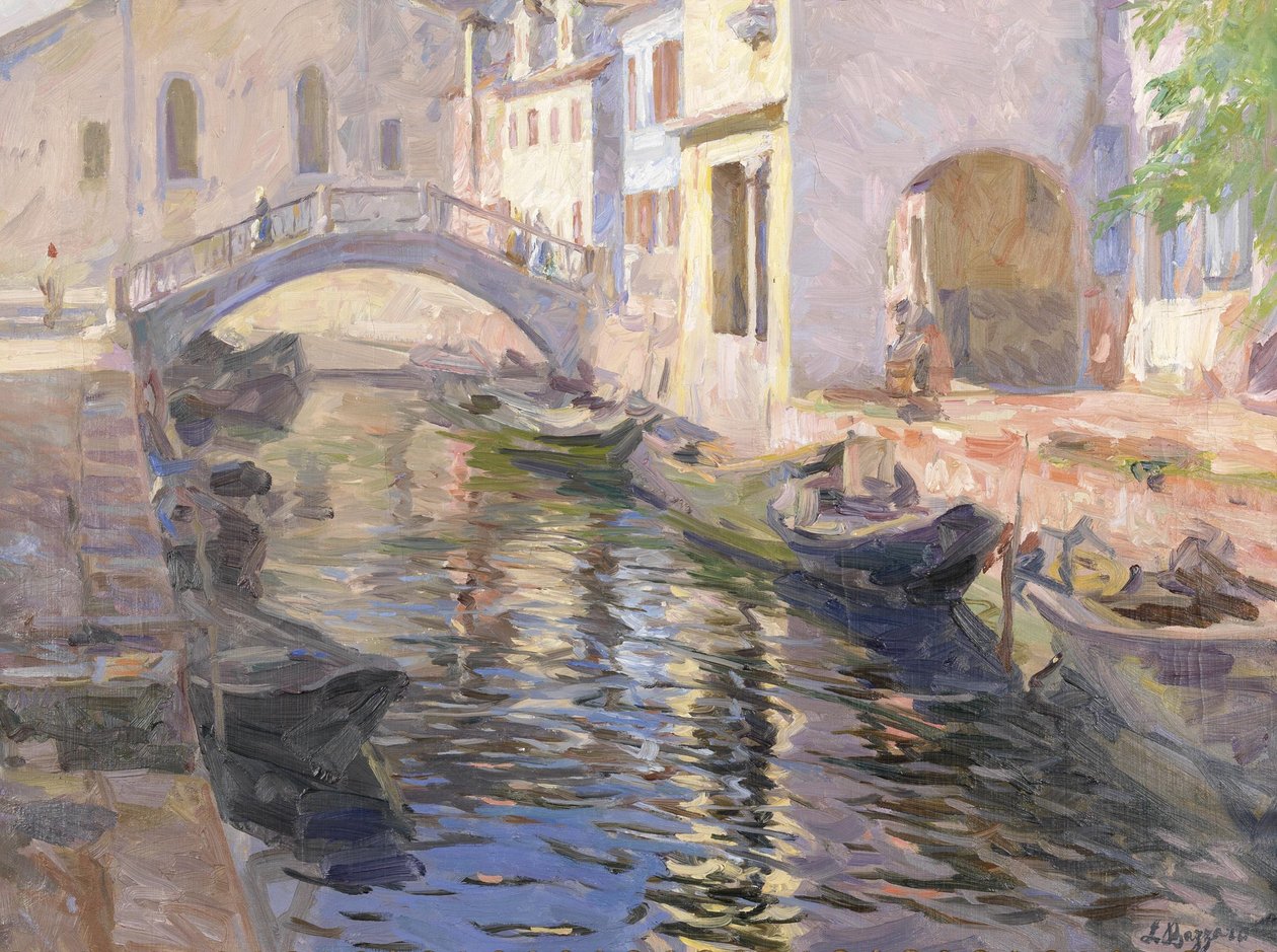 Kanal in Venedig von Leonardo Bazzaro