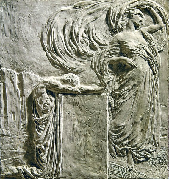Grabplatte für Andre Glades, 1906-8 von Leonardo Bistolfi
