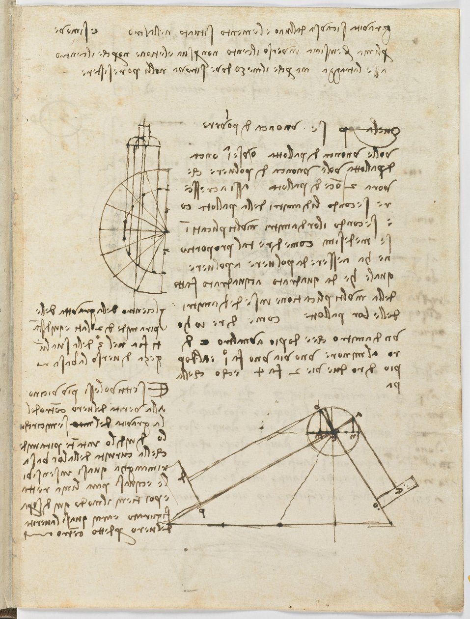 Flug der Vögel, c. 1505-06, Manuskript, Blatt 2 (recto) von Leonardo da Vinci