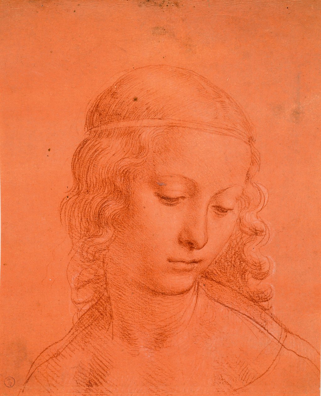 Mädchenkopf, ca. 1508-10 von Leonardo da school of Vinci