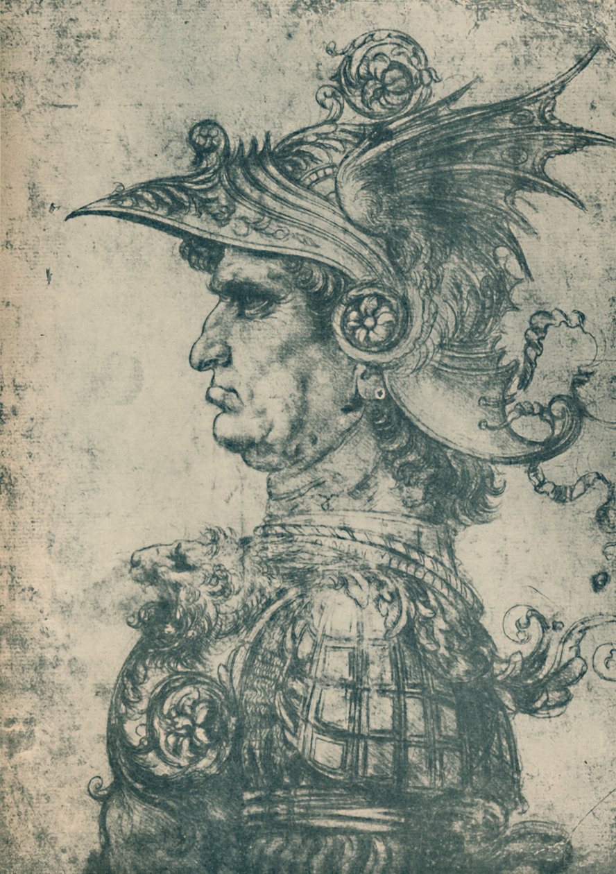 Ein Condottiere (1480, 1932) von Leonardo da Vinci