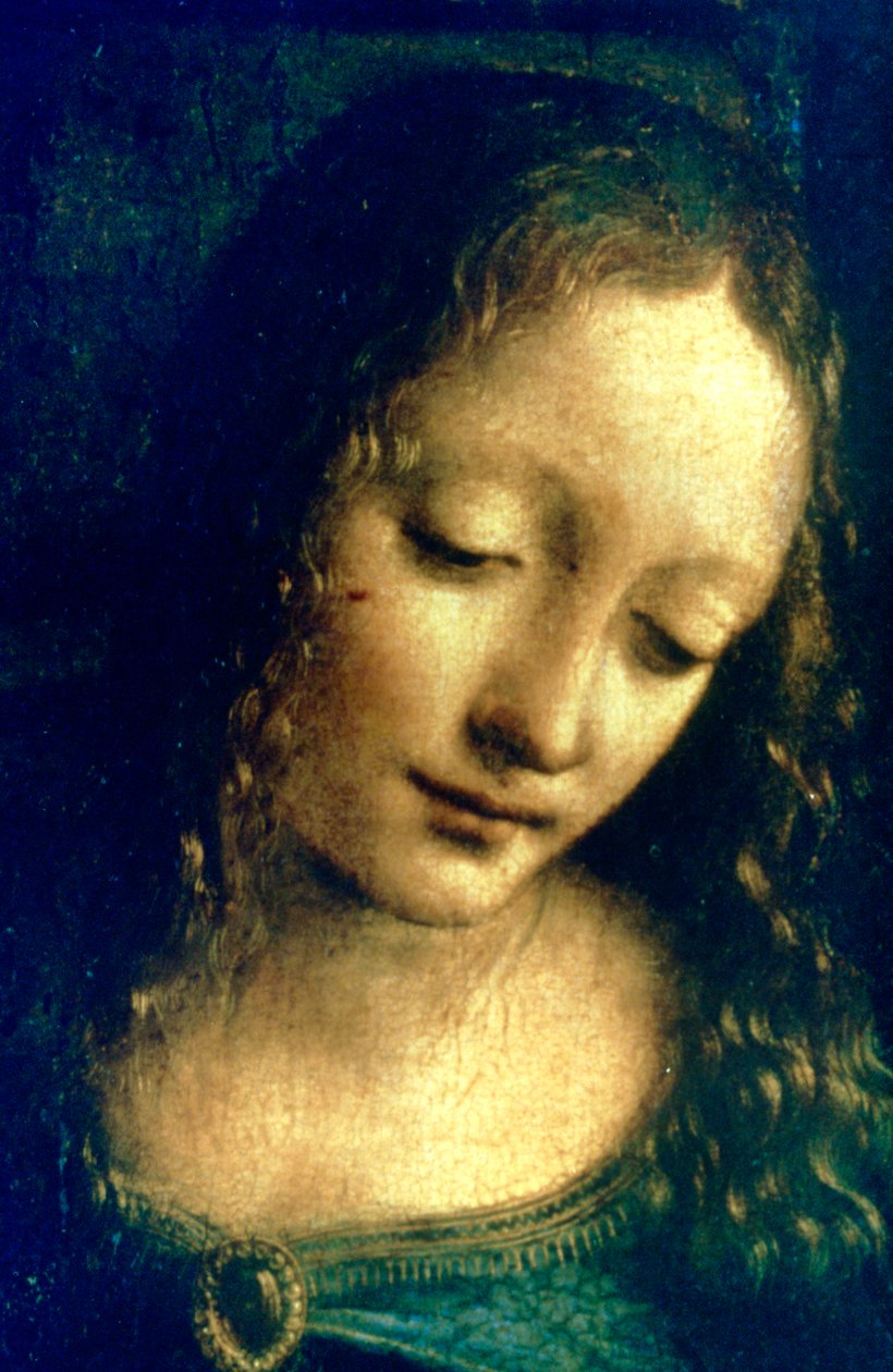 Madonna der Felsen (Detail), 1482-1486 von Leonardo da Vinci