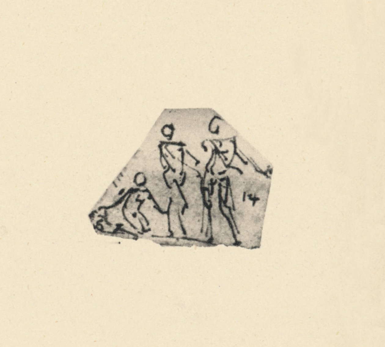 Skizze von drei Figuren, ca. 1480 von Leonardo da Vinci