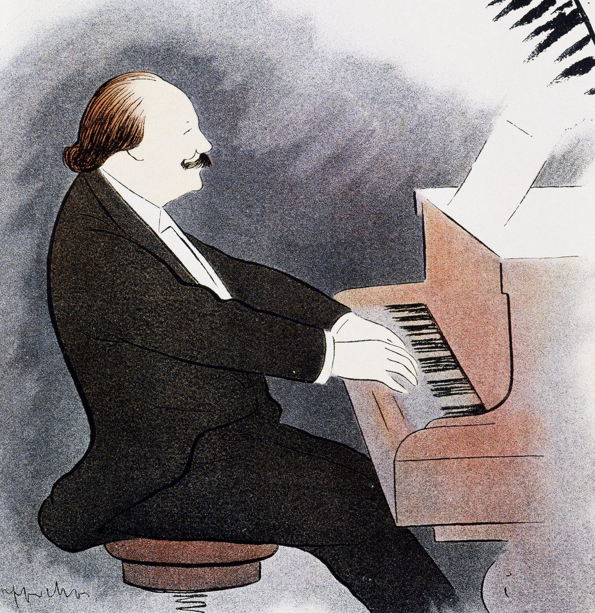 Jules Massenet am Klavier von Leonetto Cappiello