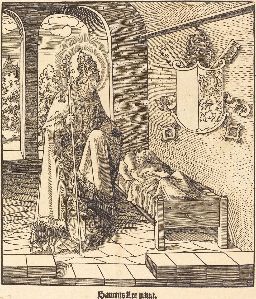 Der heilige Leo (Papst Leo IX) von Leonhard Beck
