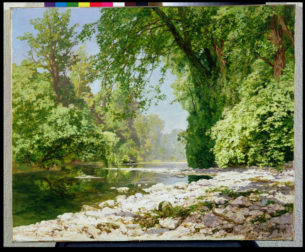 Bewaldete Flusslandschaft von Leopold Rolhaug