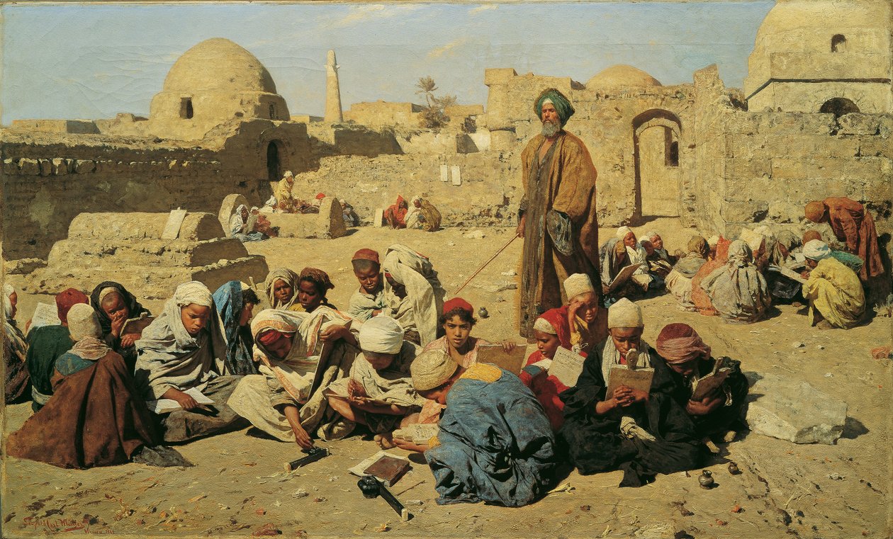 Schule in Oberägypten von Leopold Carl Muller