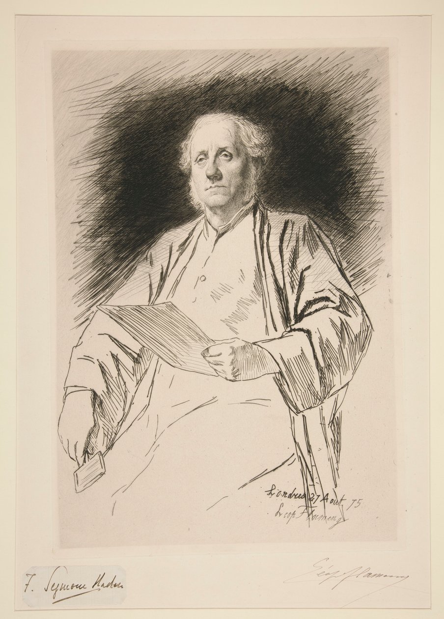 Porträt von Seymour Haden von Leopold Flameng