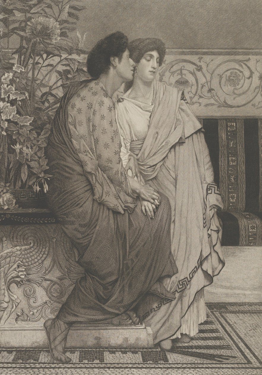 Das erste Flüstern der Liebe, 1876 von Leopold Lowenstam