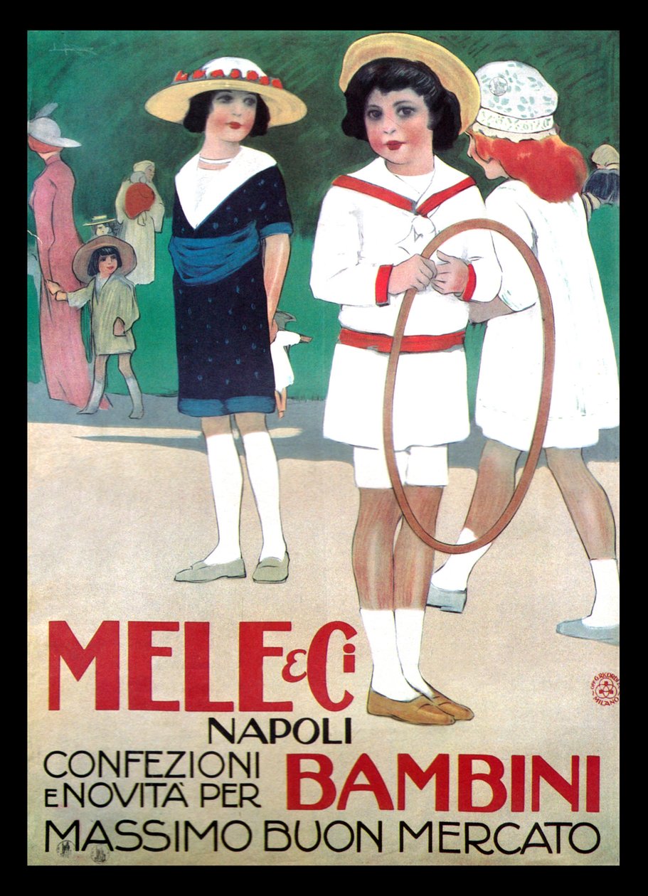 Mele-Kleidung für Kinder von Leopoldo Metlicovitz