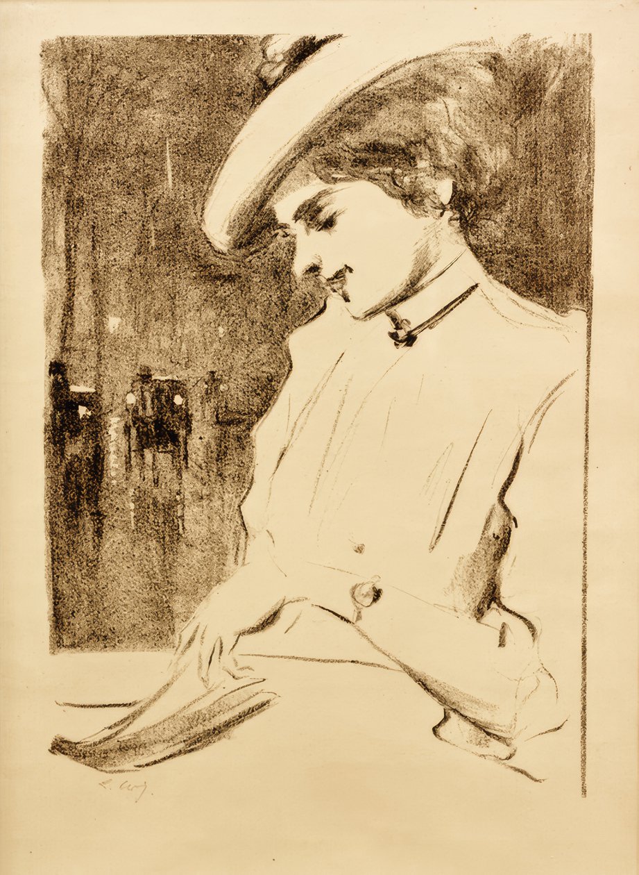 Lesende Dame (Die Wartende) von Lesser Ury