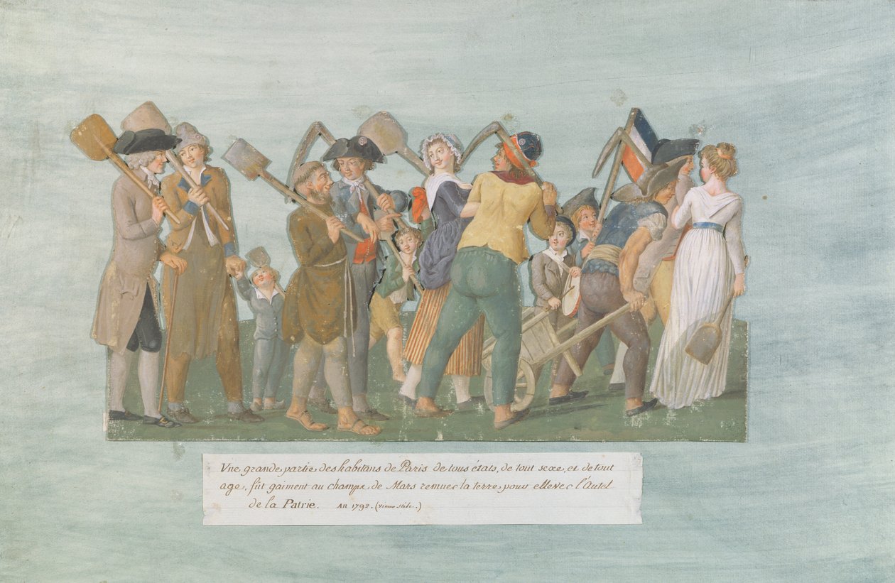 Fol.31 Die Pariser gehen zum Champ de Mars, 1792 von Lesueur Brothers