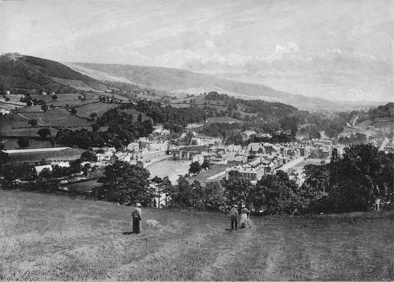 Llangollen und Crow Castle, ca. 1896 von Lettsome and Sons