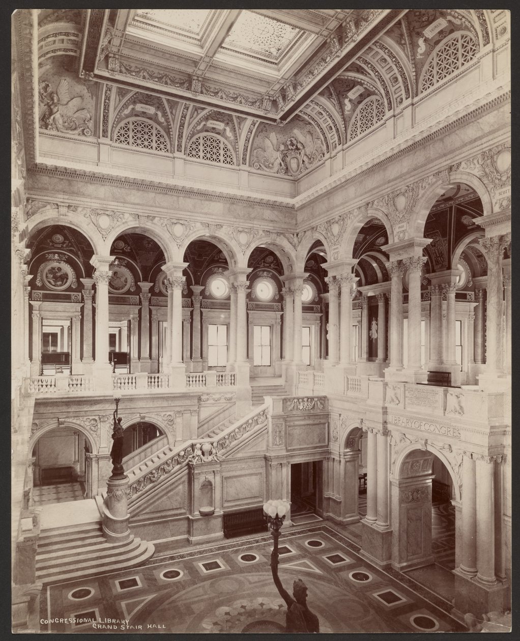 Kongressbibliothek: Große Treppenhalle von Levin C. Hardy
