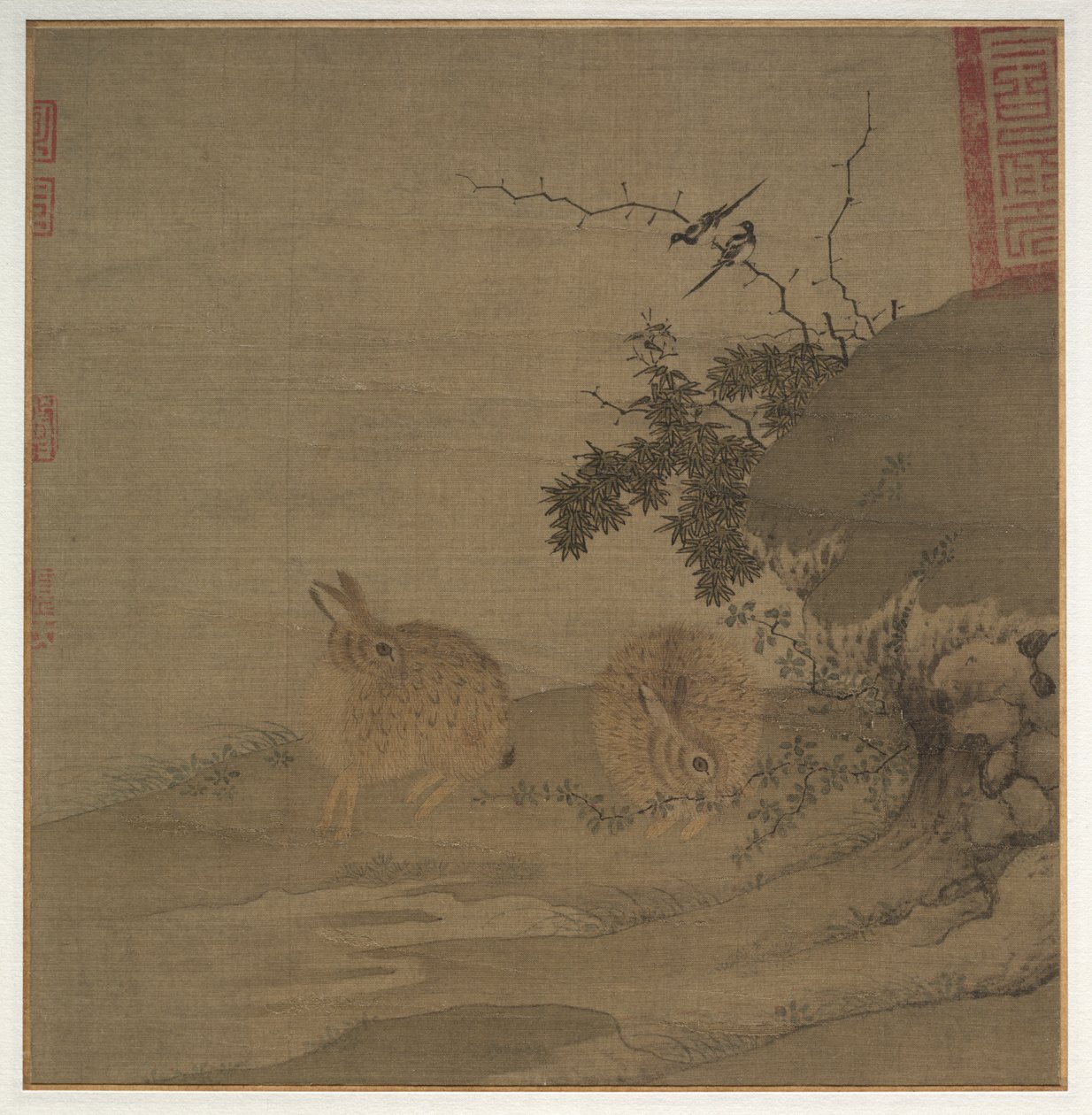 Elstern und Wildkaninchen von Li Yong