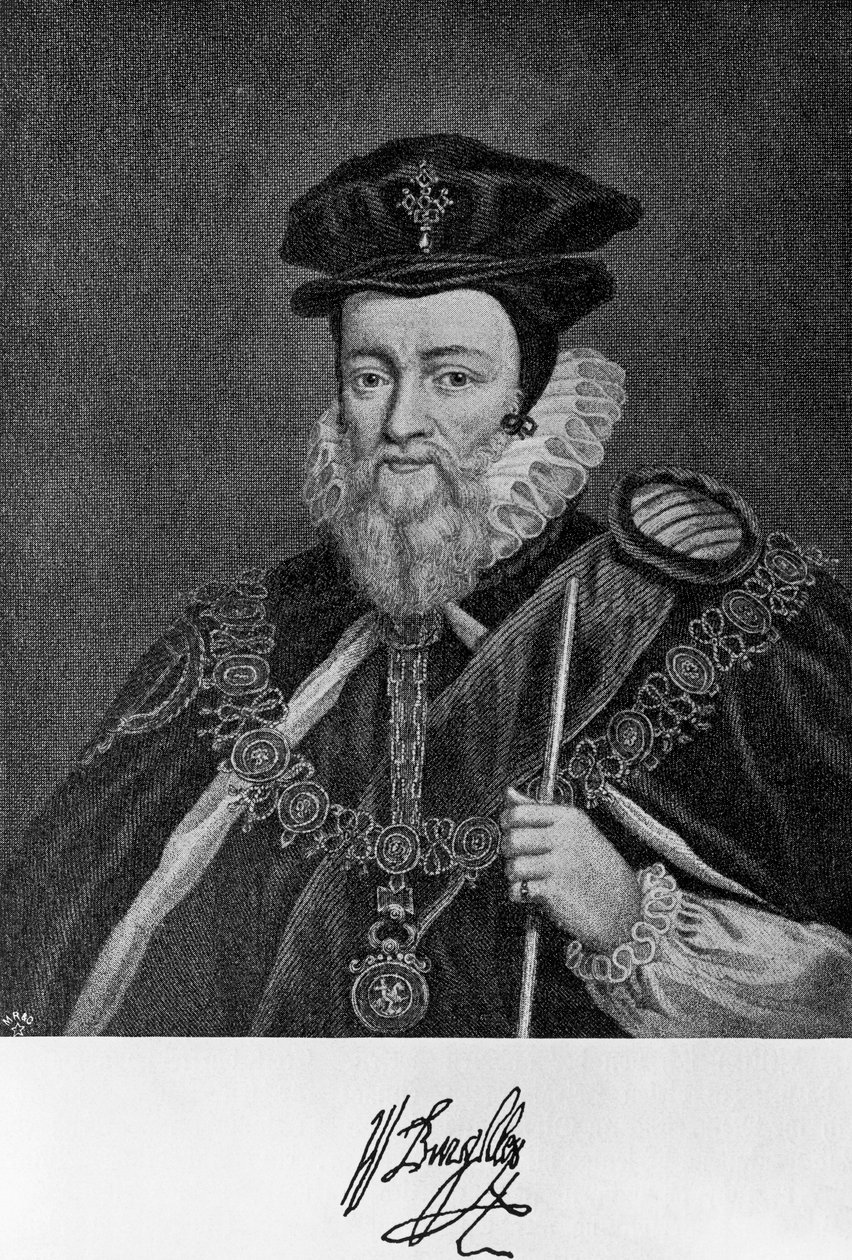 Porträt von William Cecil von Unbekannt Unbekannt