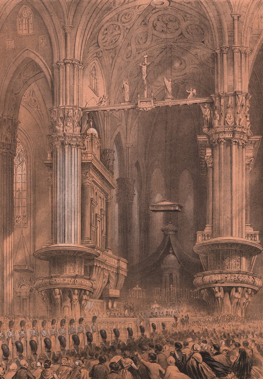 Te Deum im Dom von Mailand, Lombardei von Unbekannt Unbekannt