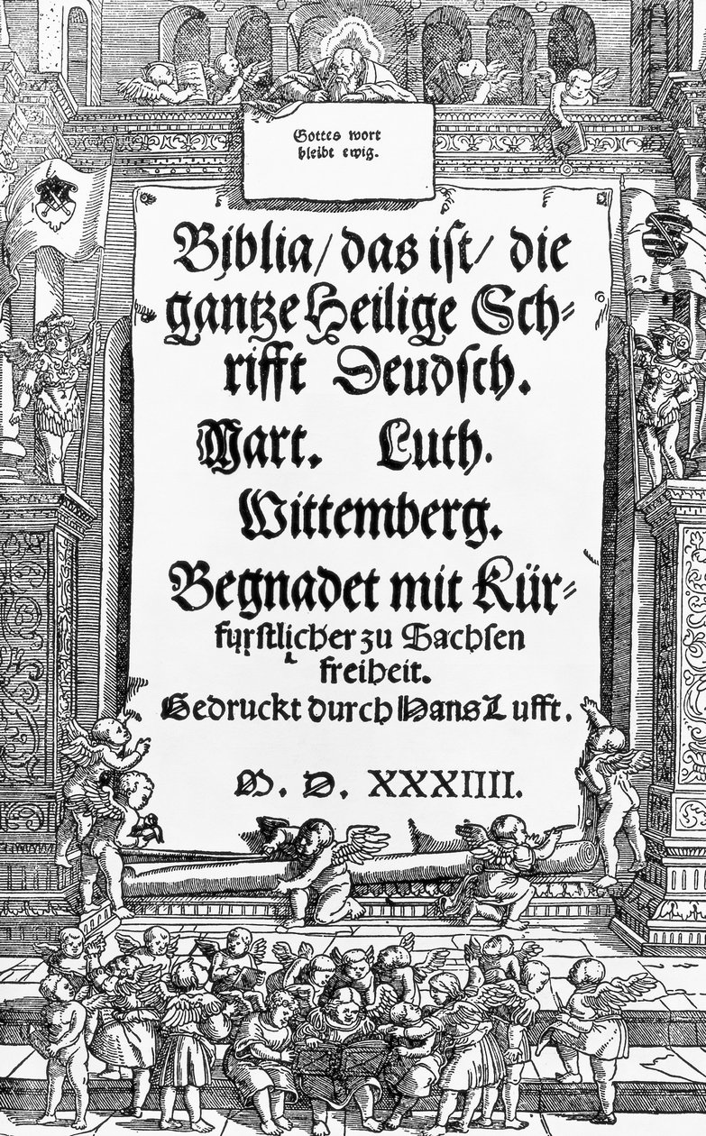 Titelseite von Martin Luthers Bibel von Unbekannt Unbekannt