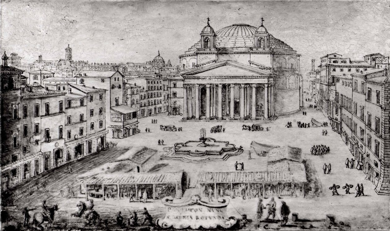 Ansicht des Pantheon, Rom, frühe 1670er Jahre von Lievin Cruyl
