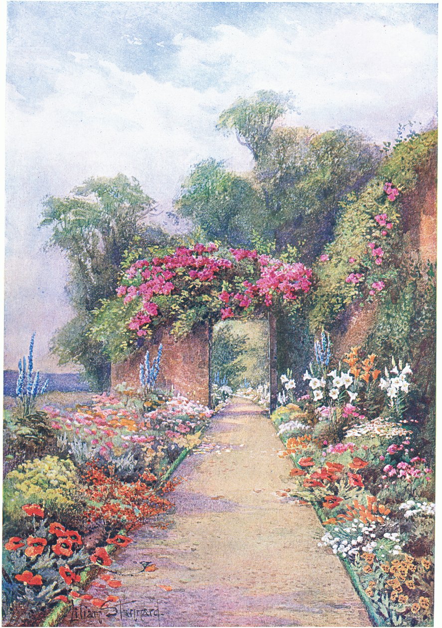 Ein Sommerabend, aus Die Gärten Englands: In den südlichen und westlichen Grafschaften, veröffentlicht von The Studio, 1907 von Lilian Stannard